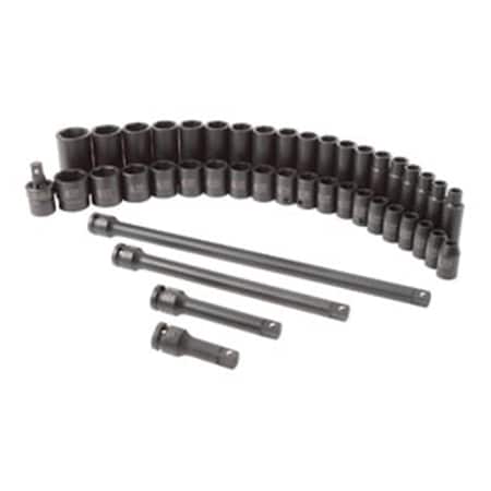 Gourmetgalley 0.5 in. Drive Metric Impact Socket Master Set - 43 Piece, 43PK GO373450